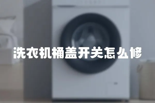 洗衣机桶盖开关怎么修