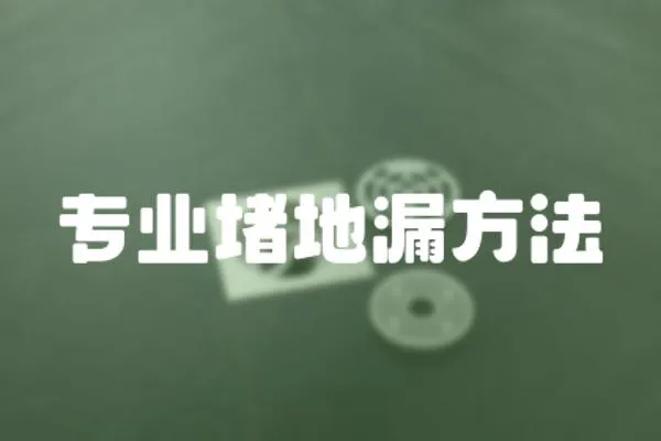 專業堵地漏方法