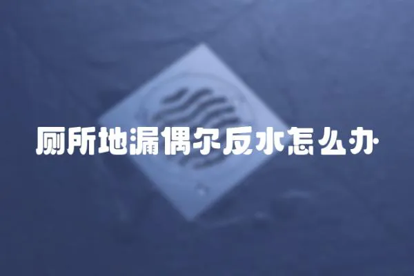 廁所地漏偶爾反水怎么辦