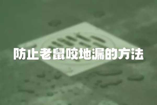 防止老鼠咬地漏的方法