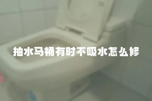 抽水馬桶有時(shí)不吸水怎么修