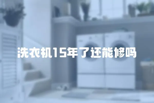 洗衣機15年了還能修嗎