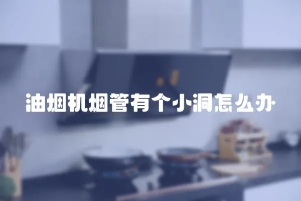 油煙機煙管有個小洞怎么辦