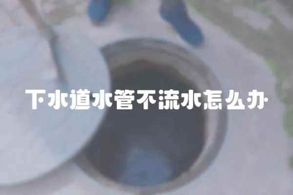 下水道水管不流水怎么辦