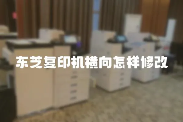 東芝復(fù)印機(jī)橫向怎樣修改