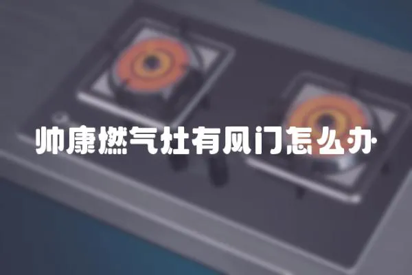 帥康燃氣灶有風門怎么辦