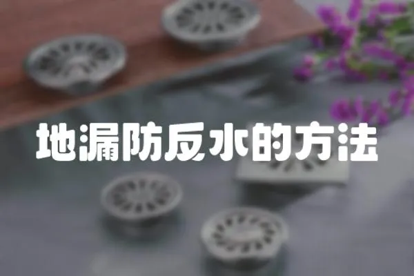 地漏防反水的方法