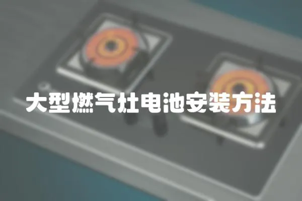 大型燃氣灶電池安裝方法