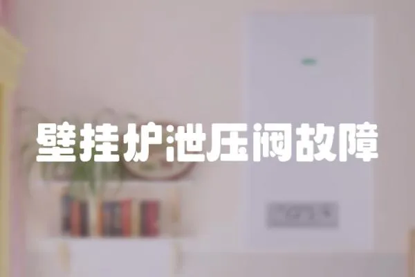壁掛爐泄壓閥故障