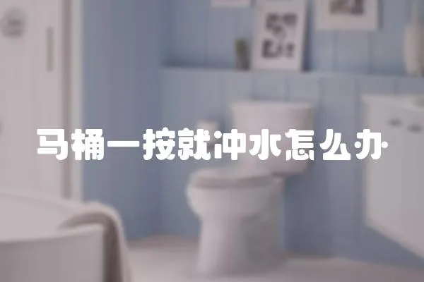 馬桶一按就沖水怎么辦