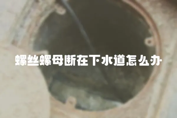 螺絲螺母斷在下水道怎么辦