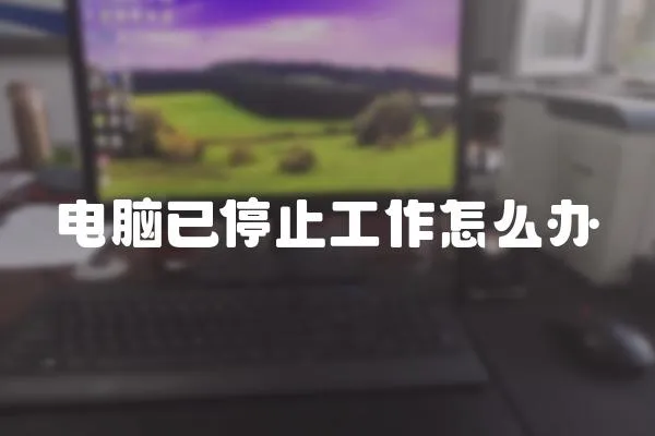 電腦已停止工作怎么辦