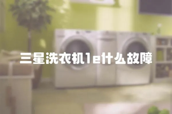 三星洗衣機1e什么故障
