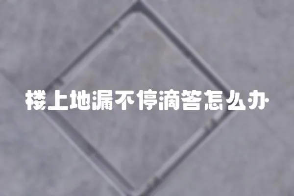 樓上地漏不停滴答怎么辦