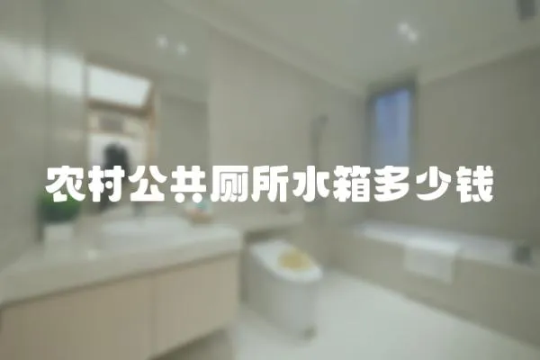 農村公共廁所水箱多少錢