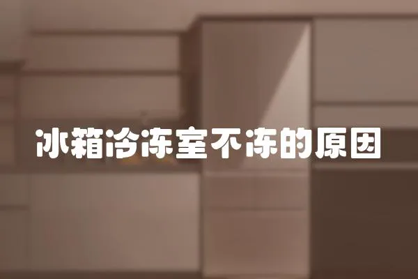 冰箱冷凍室不凍的原因