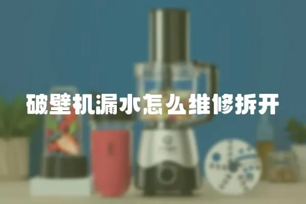 破壁機漏水怎么維修拆開