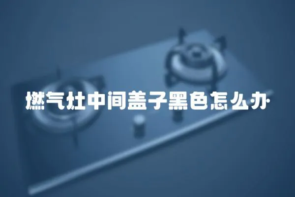 燃?xì)庠钪虚g蓋子黑色怎么辦