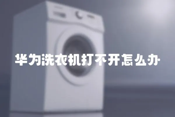 華為洗衣機(jī)打不開怎么辦