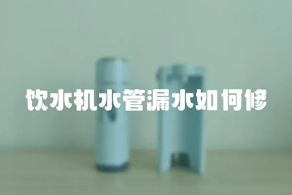 飲水機水管漏水如何修