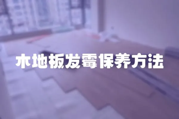 木地板發霉保養方法