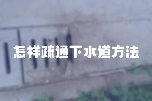 怎樣疏通下水道方法