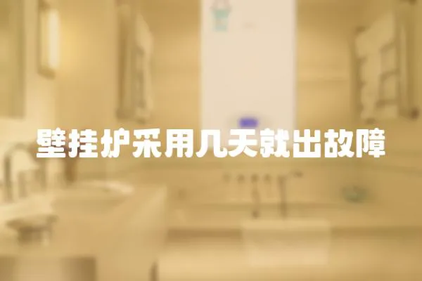 壁掛爐采用幾天就出故障
