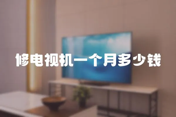 修電視機一個月多少錢
