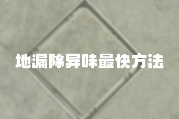 地漏除異味最快方法
