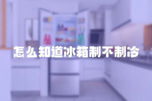 怎么知道冰箱制不制冷