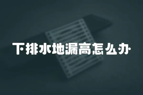 下排水地漏高怎么辦