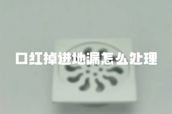 口紅掉進地漏怎么處理