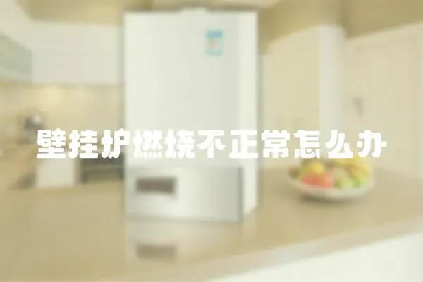 壁掛爐燃燒不正常怎么辦