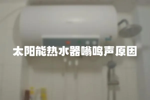 太陽能熱水器嗡鳴聲原因