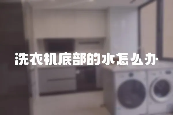 洗衣機(jī)底部的水怎么辦