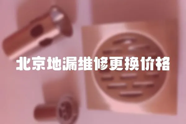 北京地漏維修更換價格