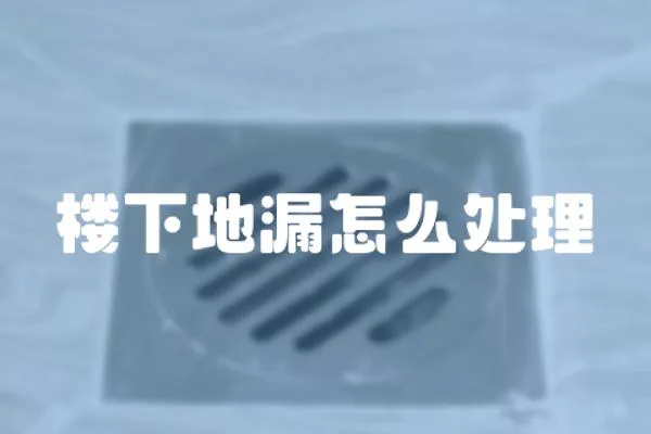 樓下地漏怎么處理