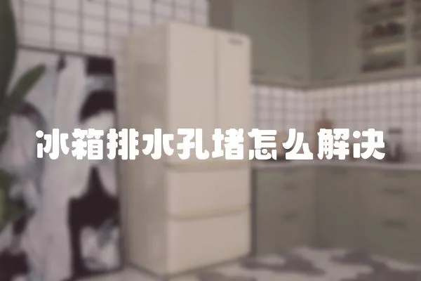 冰箱排水孔堵怎么解決