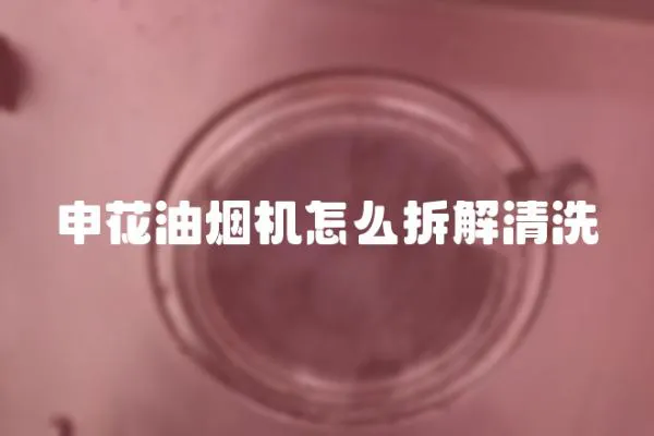 申花油煙機(jī)怎么拆解清洗