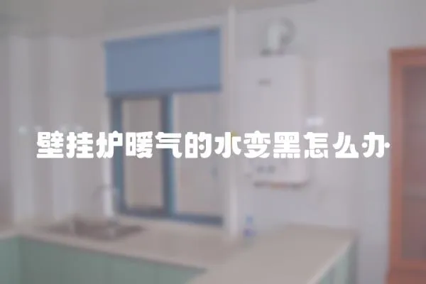 壁掛爐暖氣的水變黑怎么辦