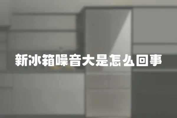 新冰箱噪音大是怎么回事