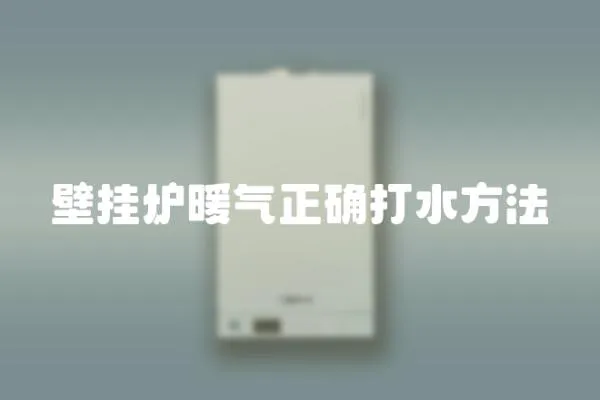 壁掛爐暖氣正確打水方法