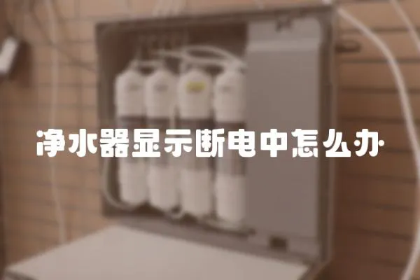 凈水器顯示斷電中怎么辦