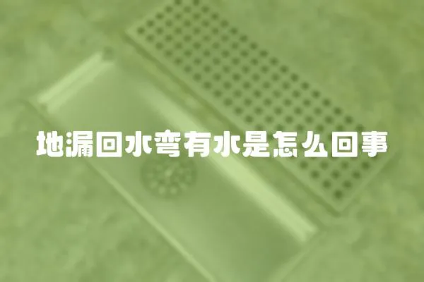 地漏回水彎有水是怎么回事