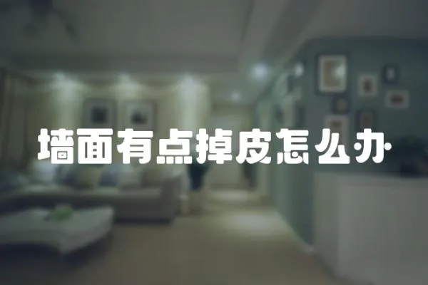 墻面有點掉皮怎么辦