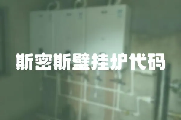 斯密斯壁掛爐代碼