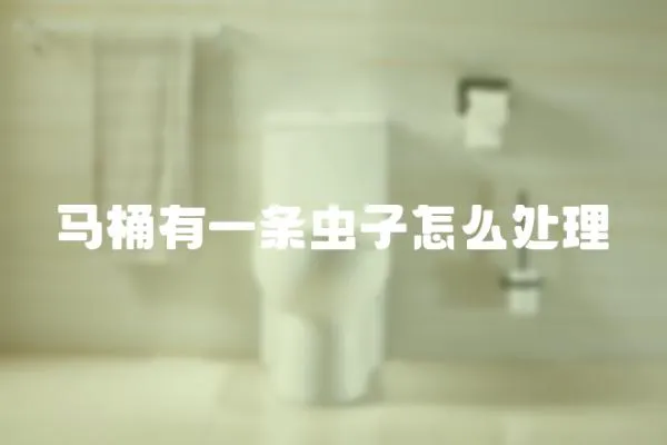 馬桶有一條蟲子怎么處理
