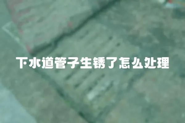 下水道管子生銹了怎么處理