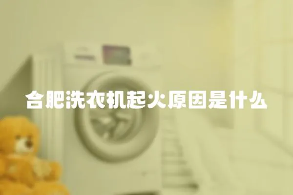 合肥洗衣機起火原因是什么