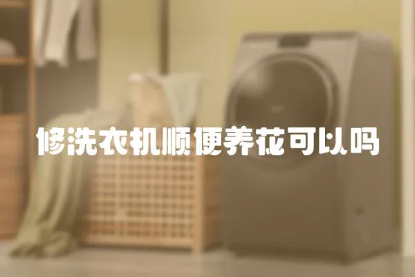 修洗衣機順便養花可以嗎